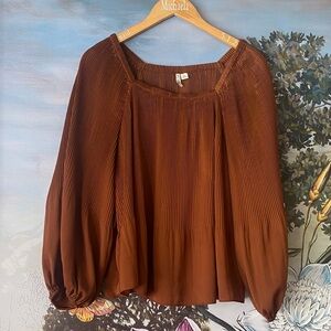 C Est. 1946 Women's Pleated Copper Blouse